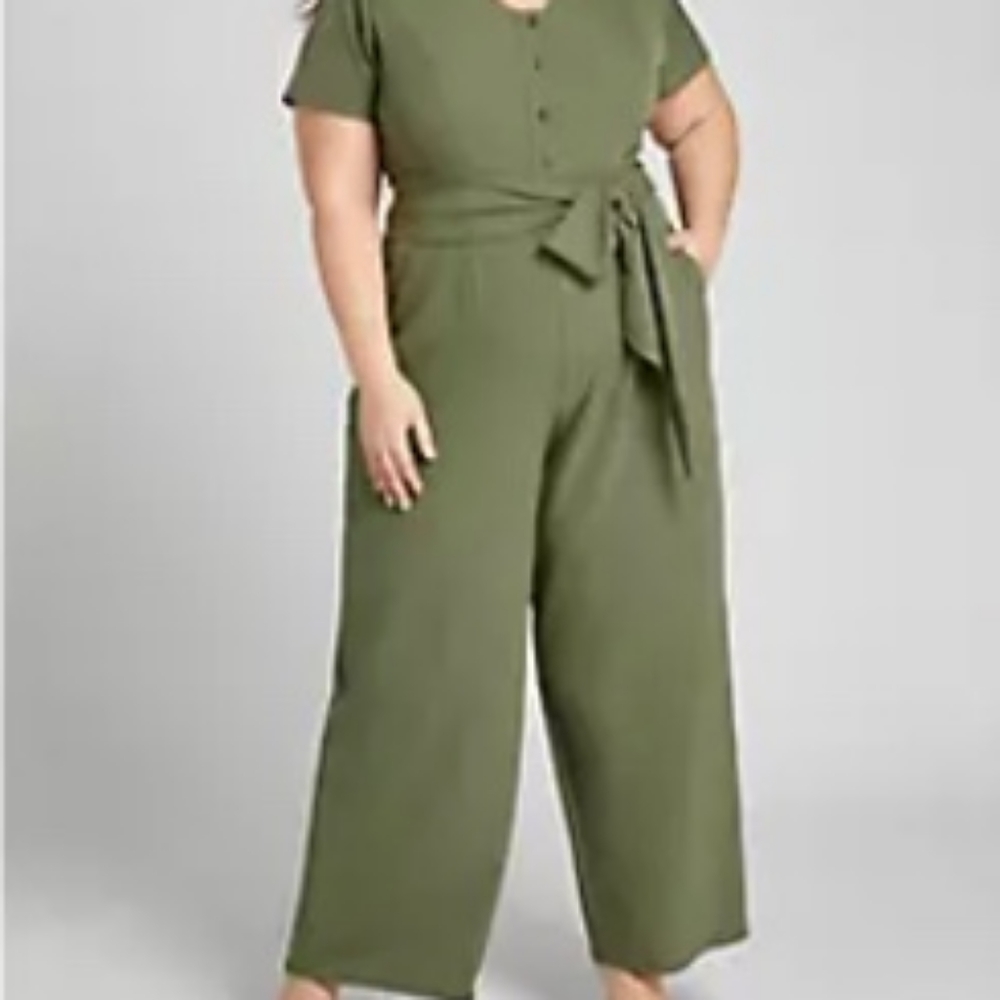 Lane Bryant NWT Button-Front Jumpsuit